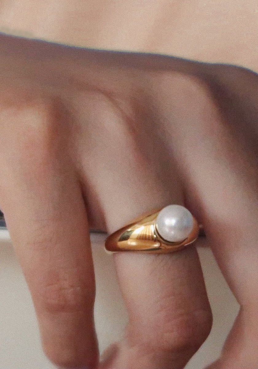 Single pearl ring design deals