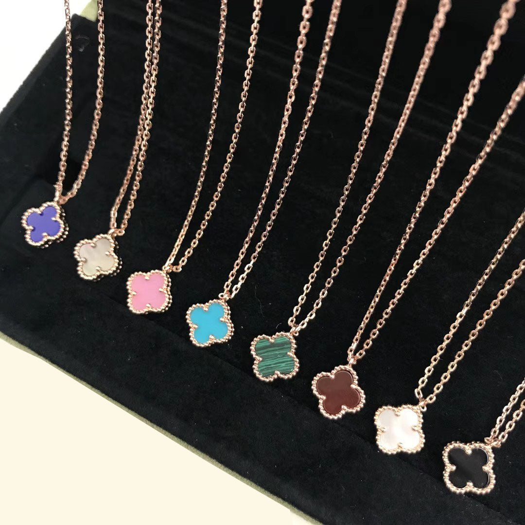 Rosalee Gemstone Clover Necklace 15mm