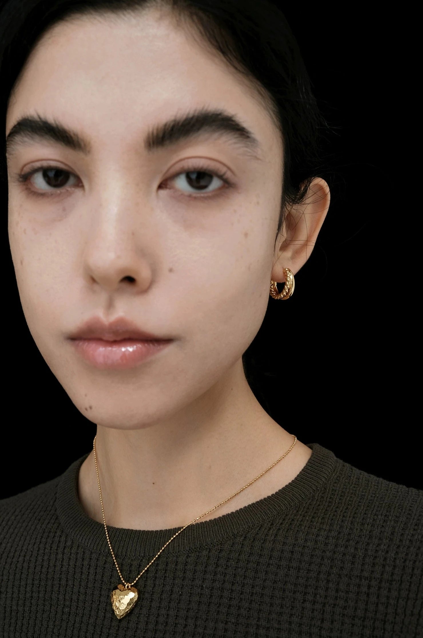 Pendientes de aro Duo Twisted &amp; Sleek en oro y plata