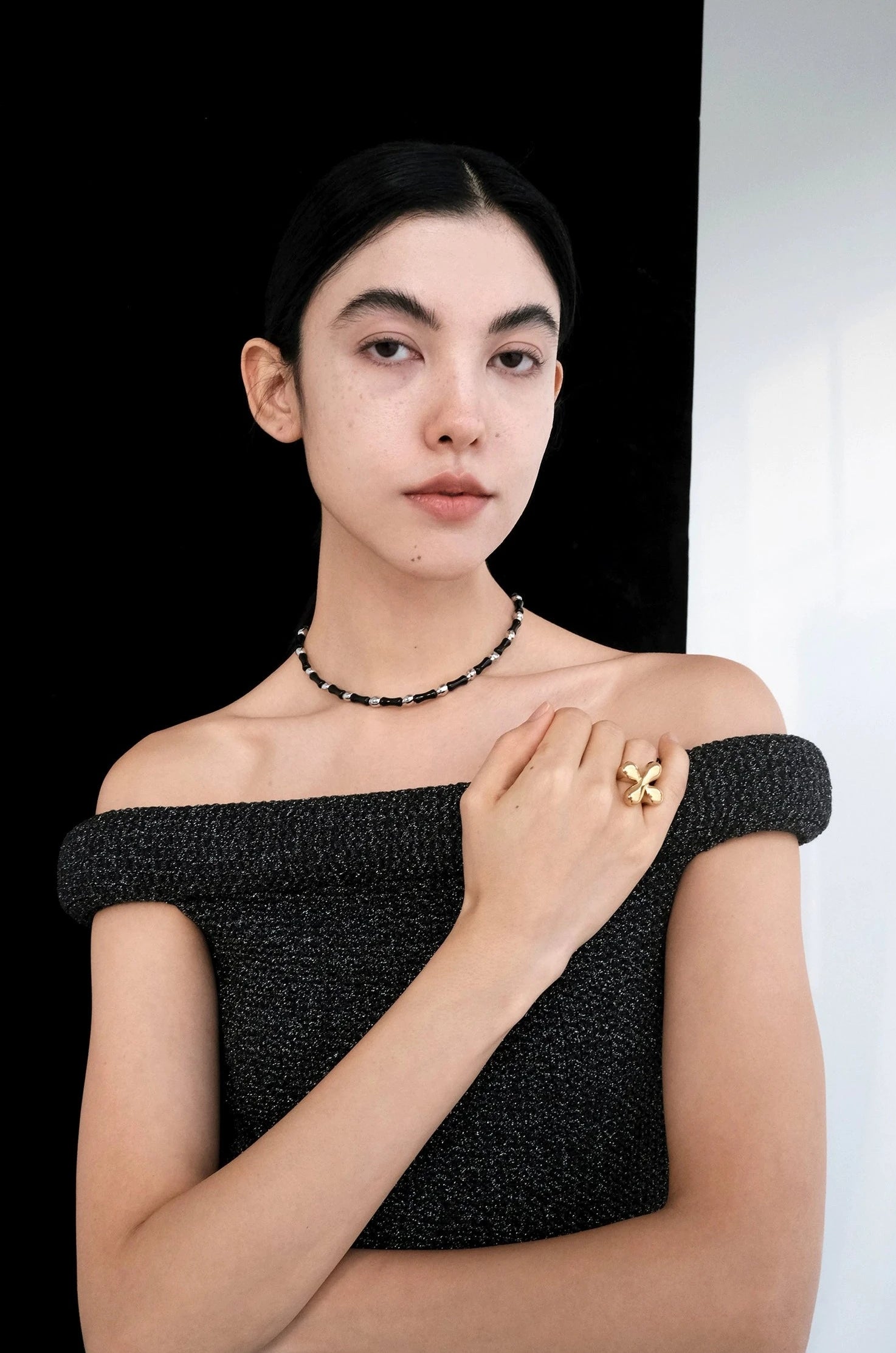 Puffed Clover Ring Gold