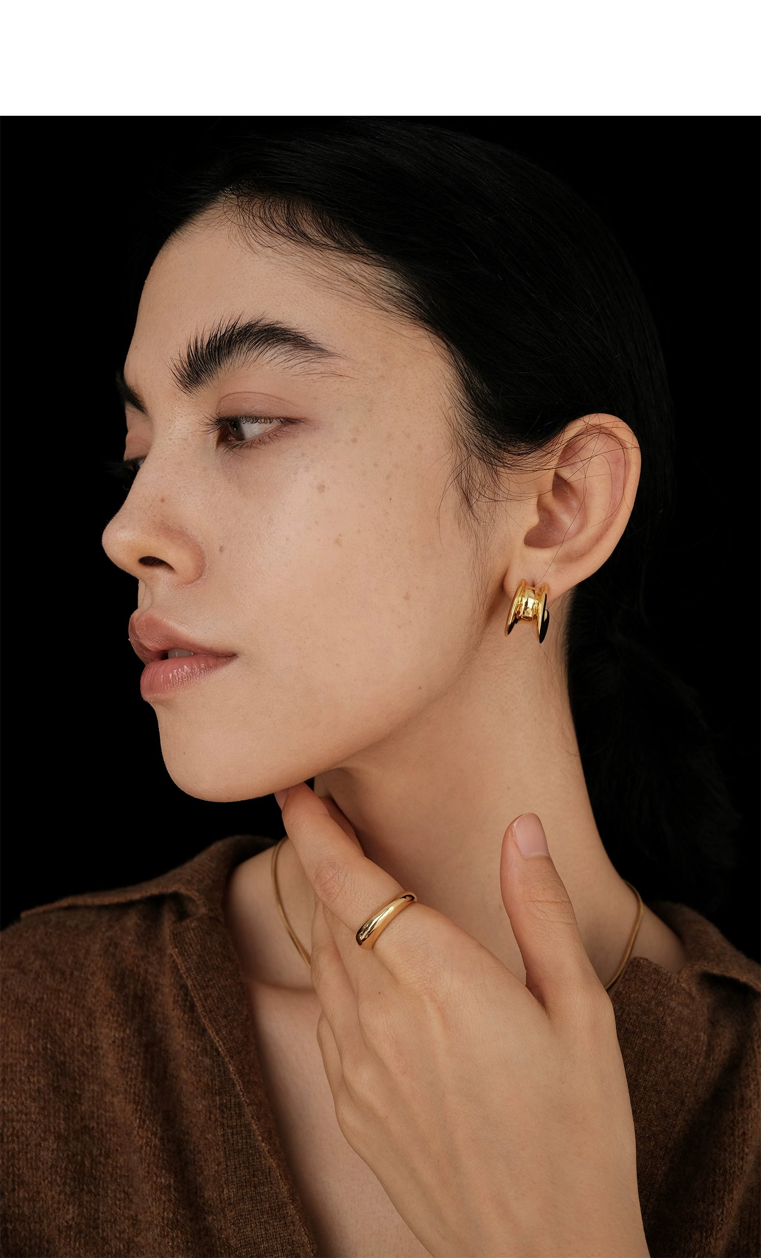 Pendientes Contour Modernismo 1837 Oro/Plata