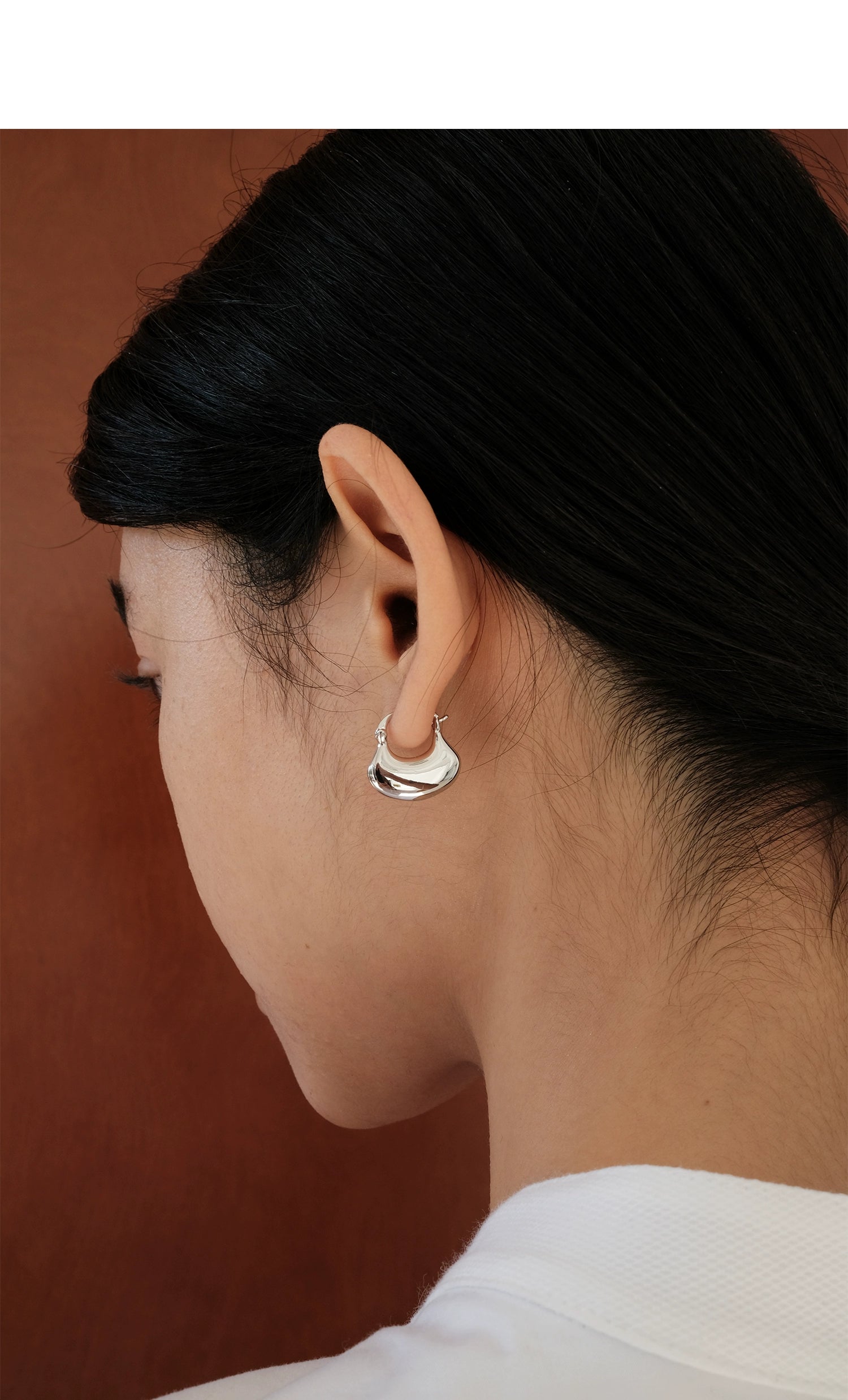 Pendientes Aros Ginkgo Oro y Plata 2 Tamaños