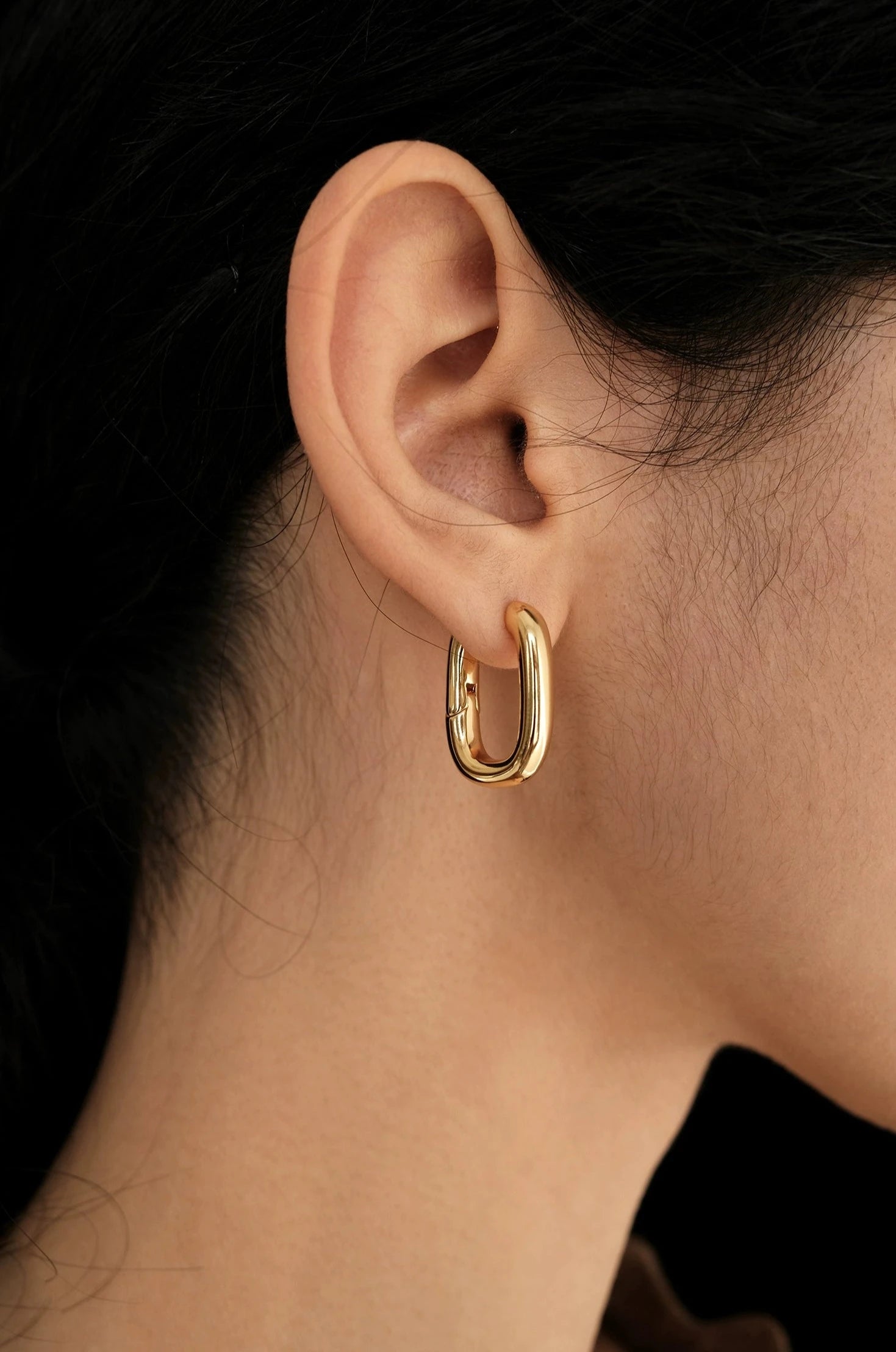 Oblession Essentials Square Hoops Large & Small Gold