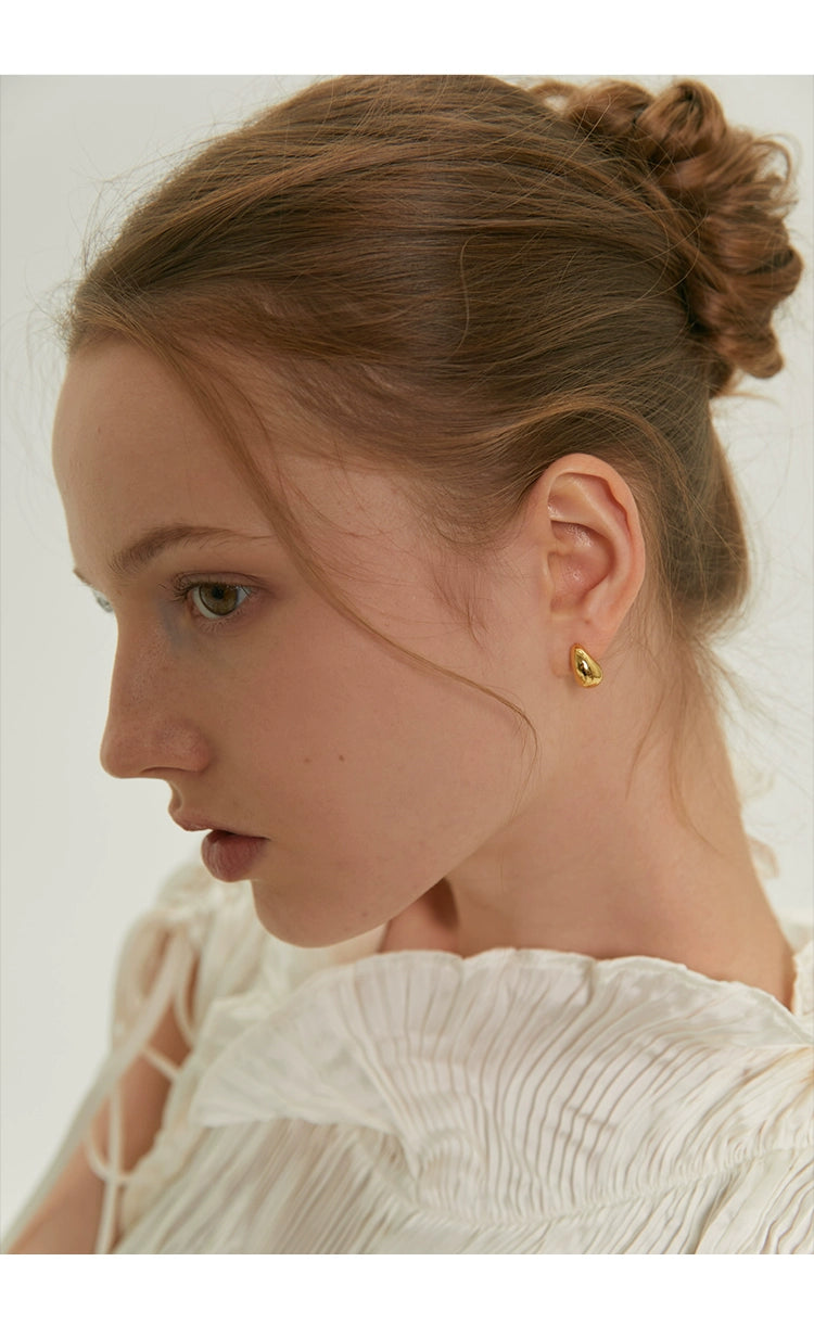 Lucy Chestnut Stud Earrings Gold & Silver