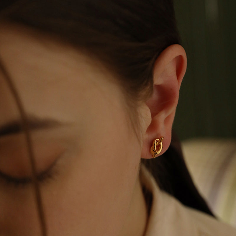 Pendientes Nudo Oro/Plata