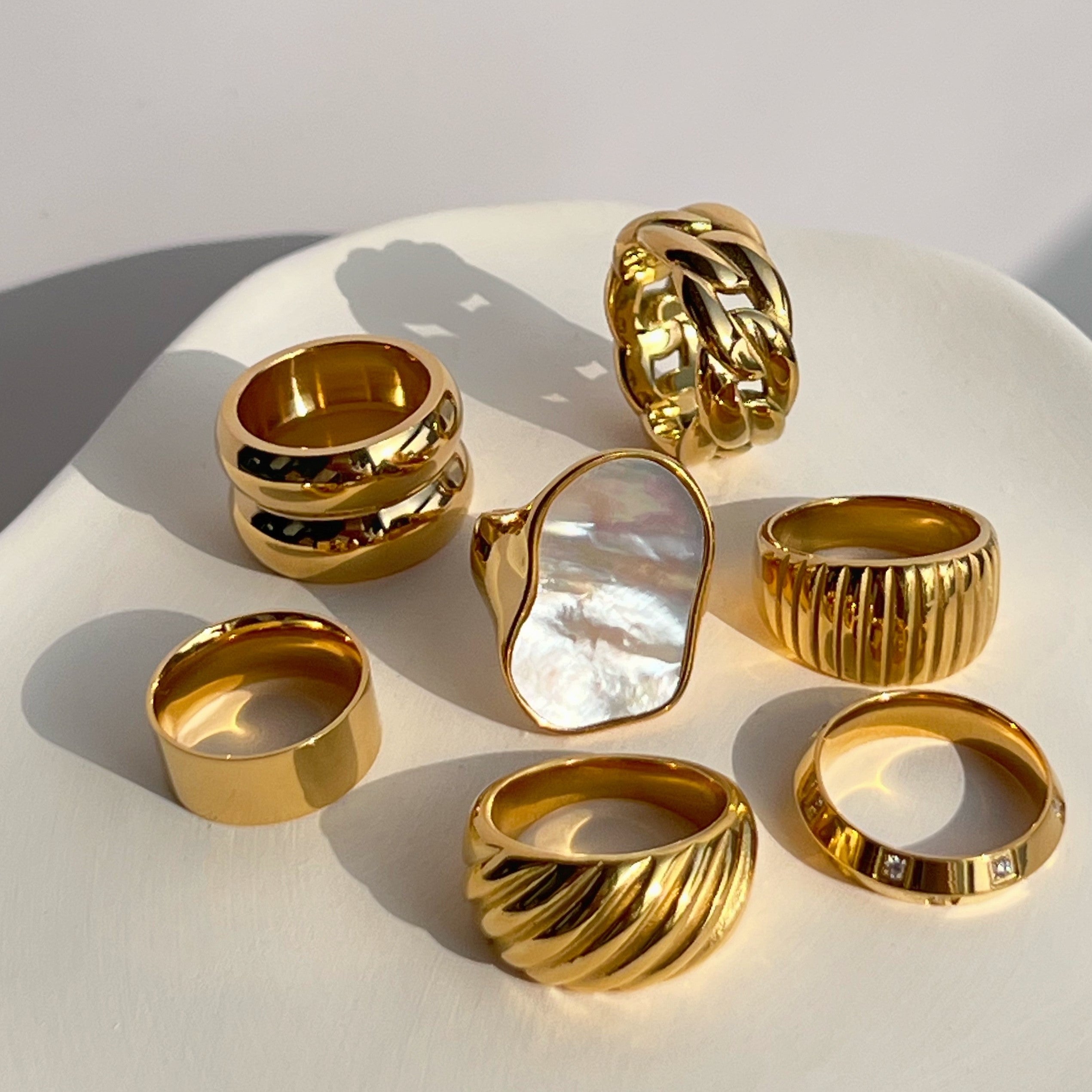Oblession Bold Waterproof Statement Rings 18K