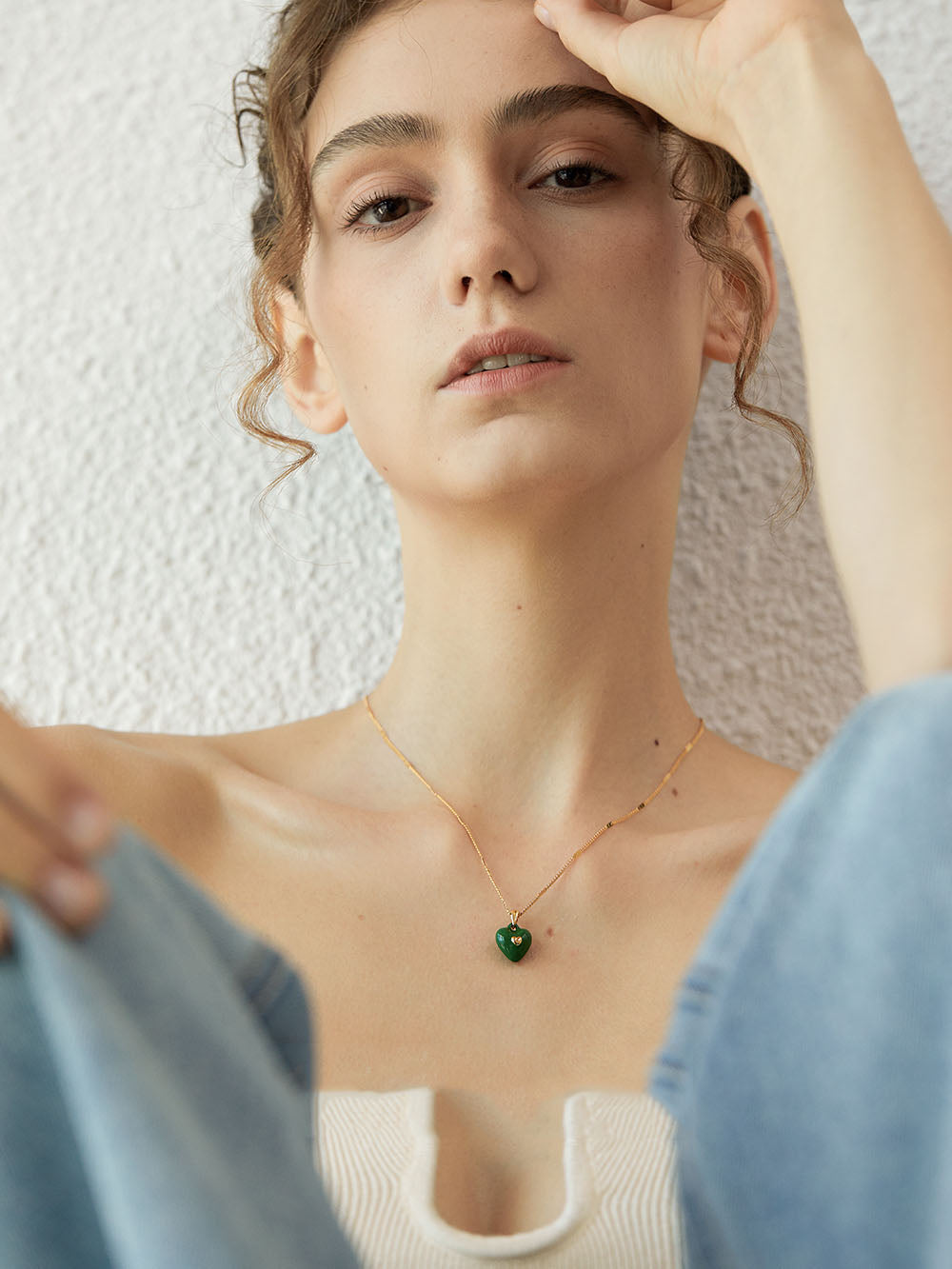 Lunette Green Heart Necklace