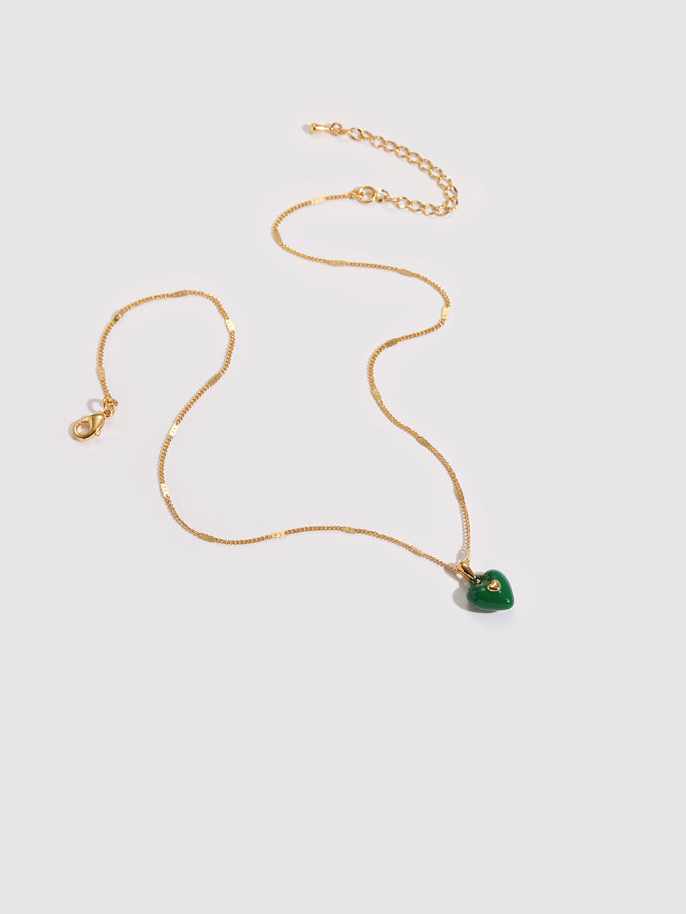 Lunette Green Heart Necklace
