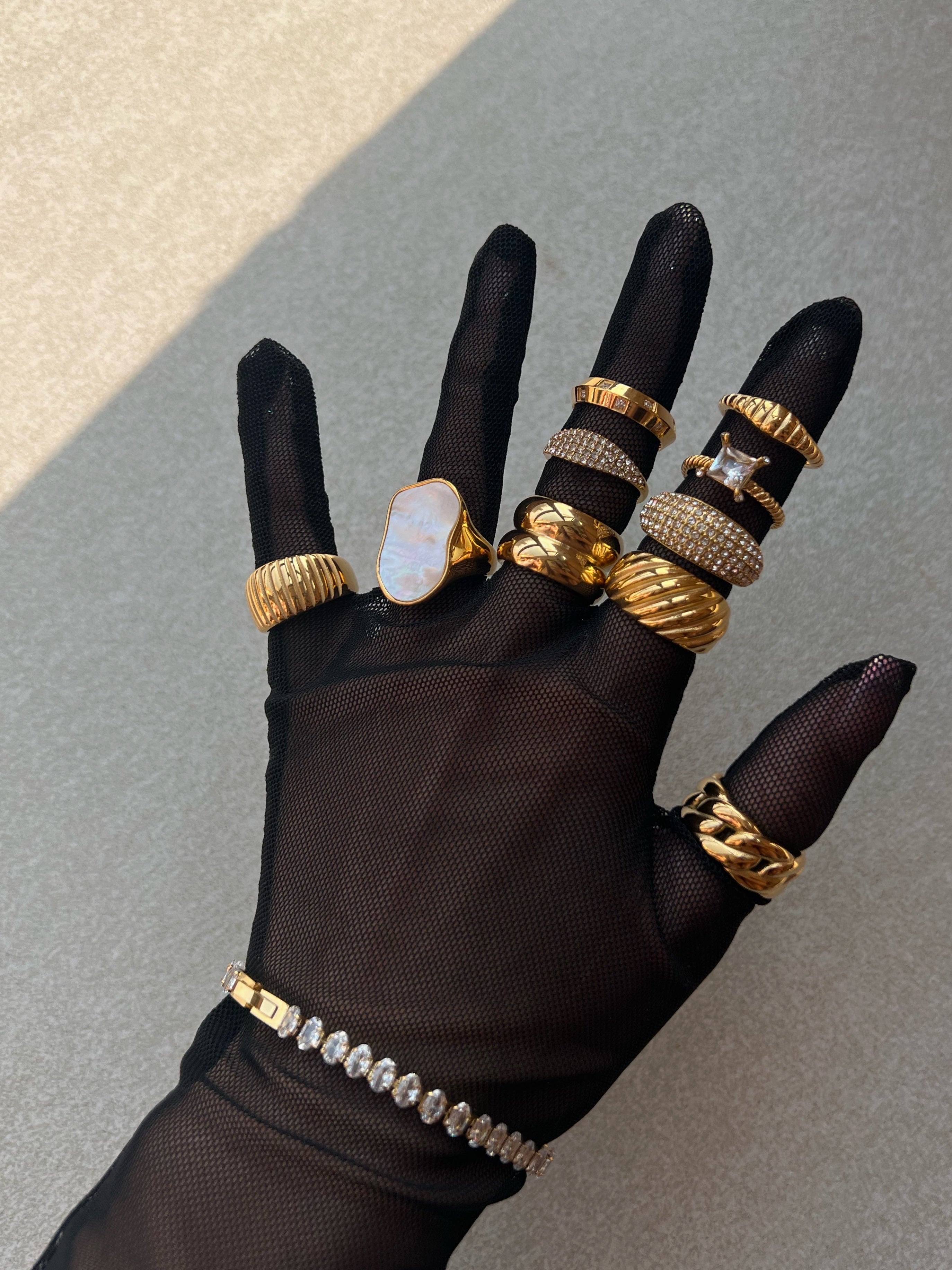 Oblession Bold Waterproof Statement Rings 18K