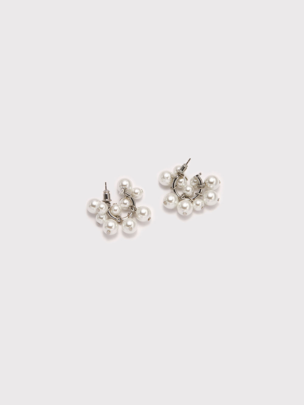 Pendientes de racimo de perlas de plata Frieda