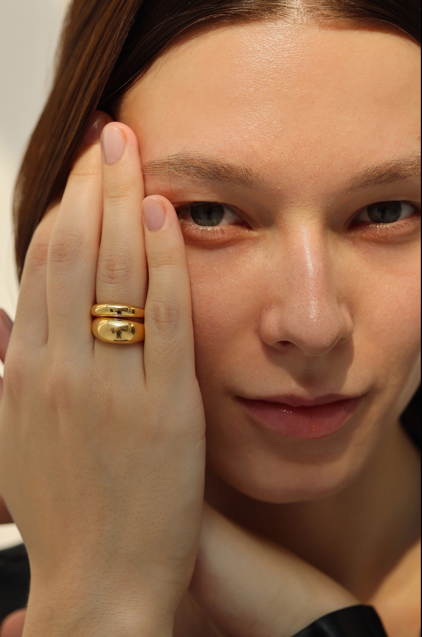 Bague dôme dorée Lana