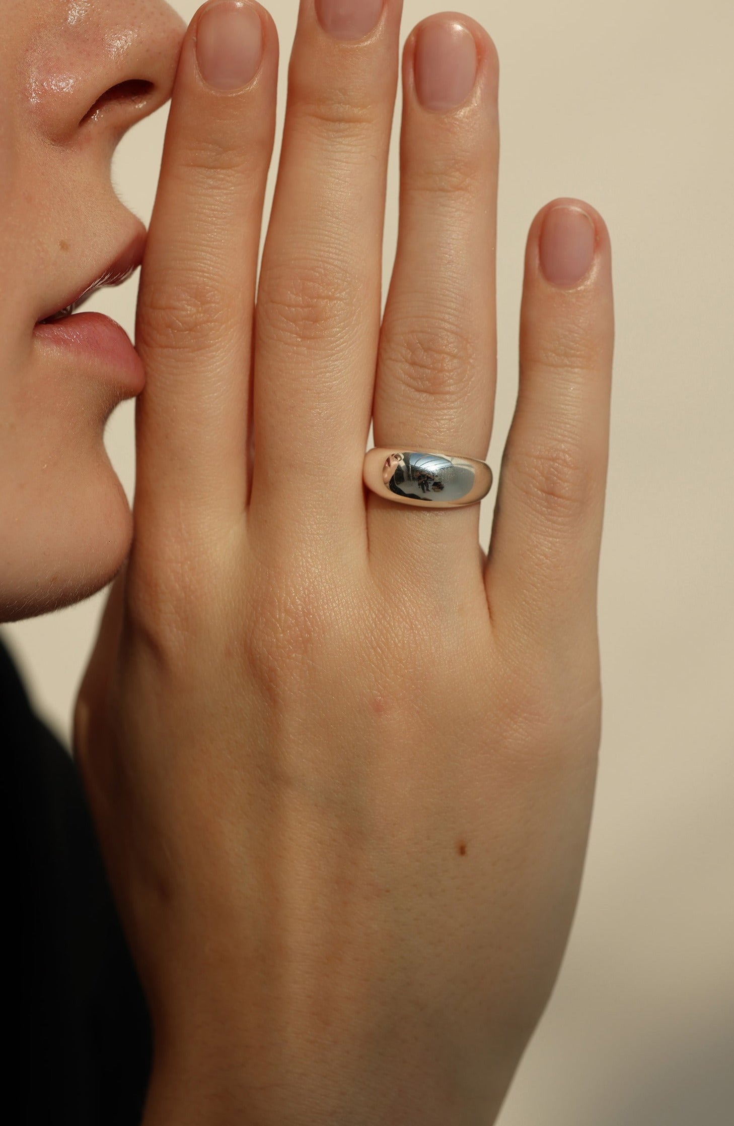 Bague dôme en argent Lana