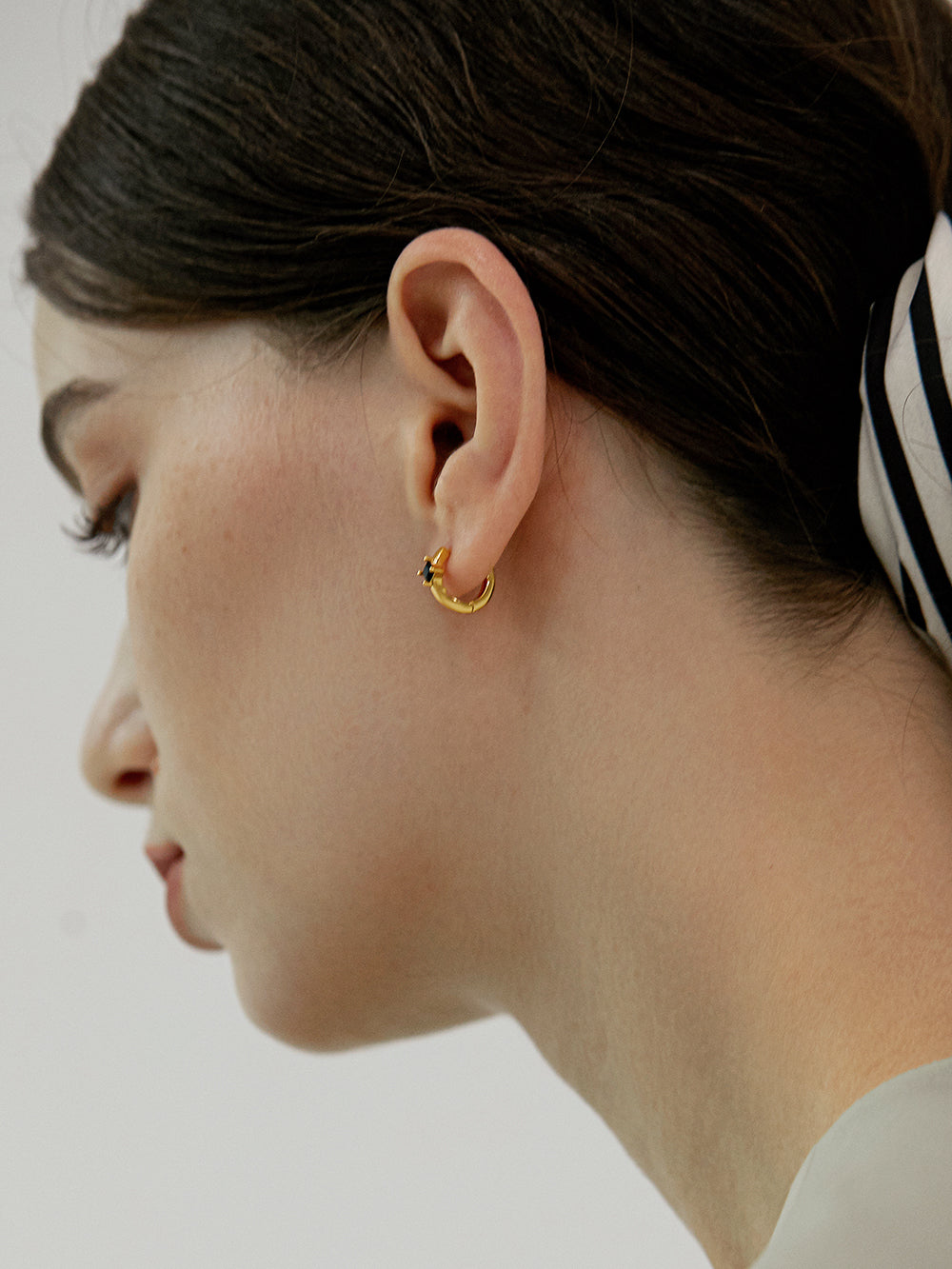 Aro Halfrid con circonitas y diamantes negros