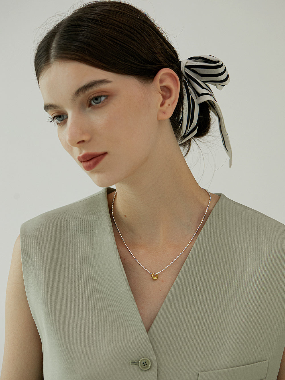 Collar de cadena satélite Maja Duo Tone
