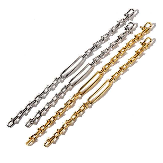 Horseshoe Linked Chain Bracelet