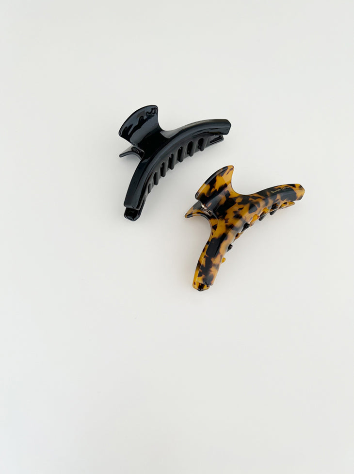 Tortoise Shell, Cloudy White, Black, Parisien Style Minimalist Clip