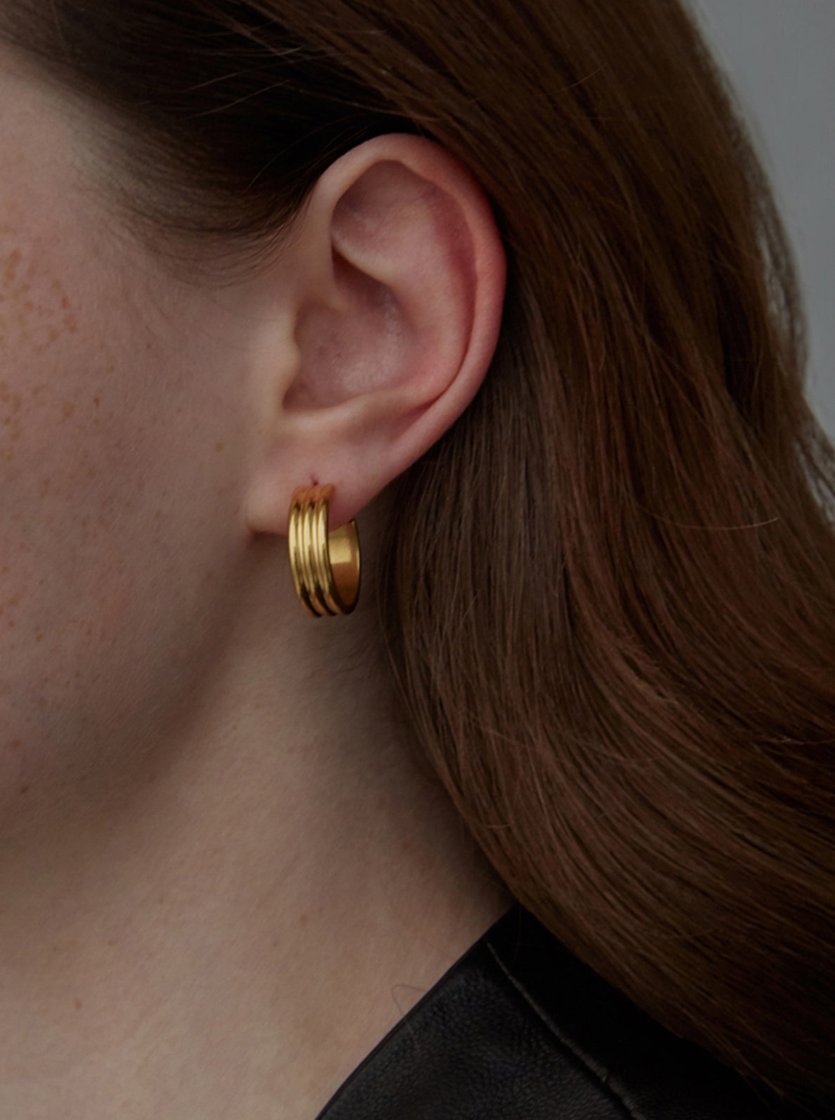 Chunky Gold Silver Earrings Lightweight for Stylish Minimalist