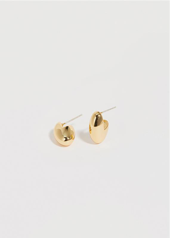 Fun Pacman 18K Gold / Silver Stud Earrings