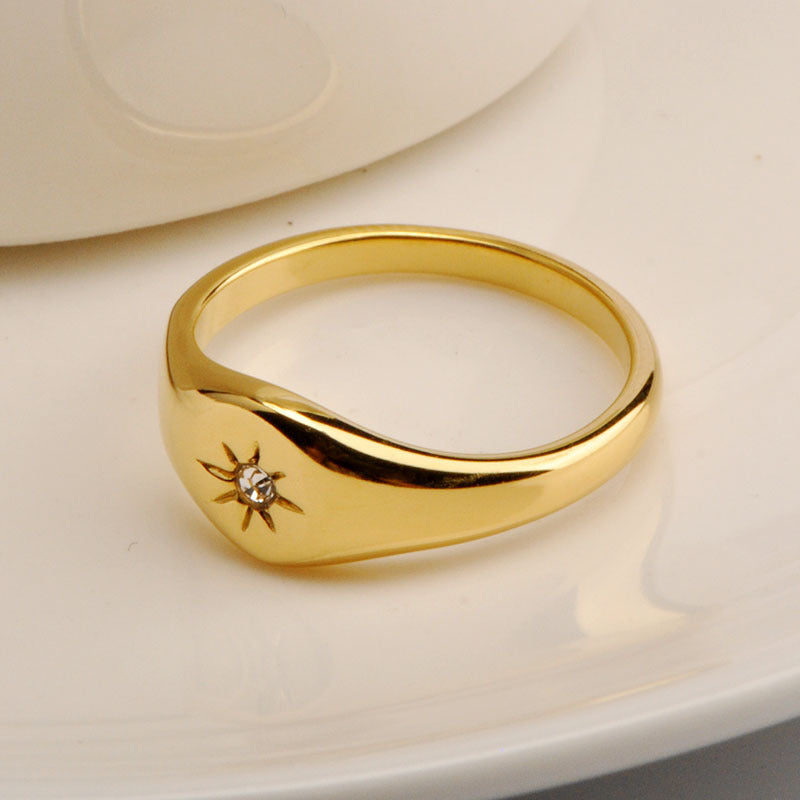 Gold Statement CZ Rings