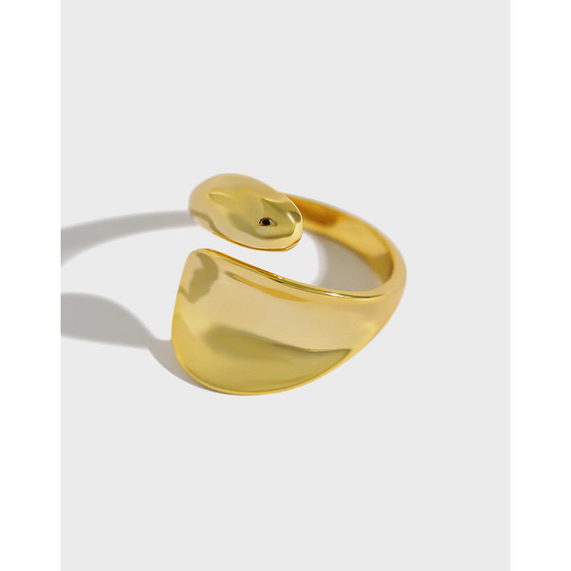 Contempory Ring Gold Wide Band Ring, Artisan Ring, Chunky Ring, Boho Ring, Punk Ring