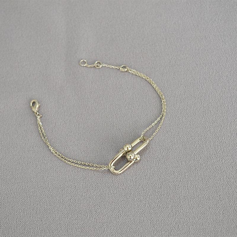 Horseshoe Linked Chain Bracelet - Slim