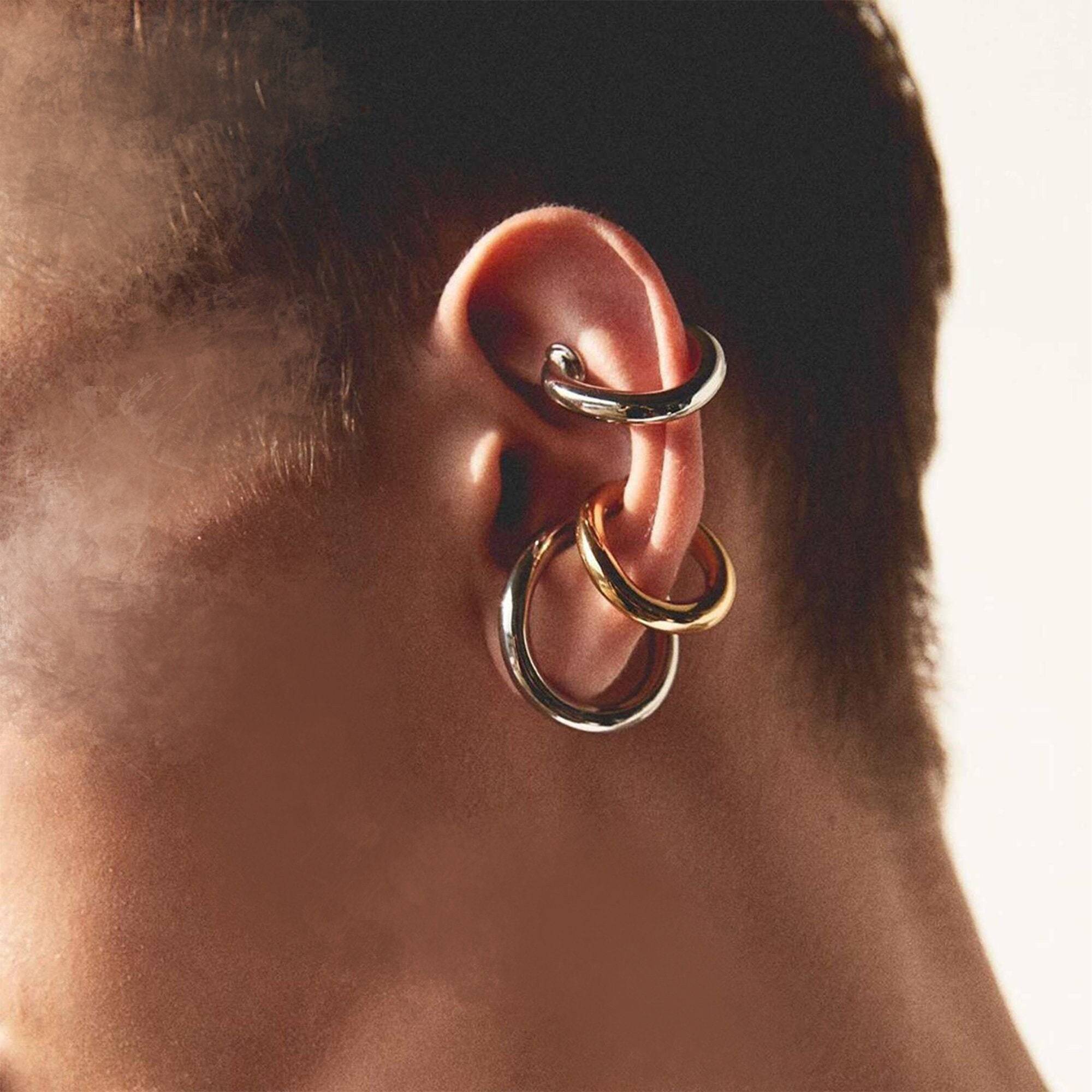 Leticia Minimalist Geometric Ear Cuff Mix & Match 18K