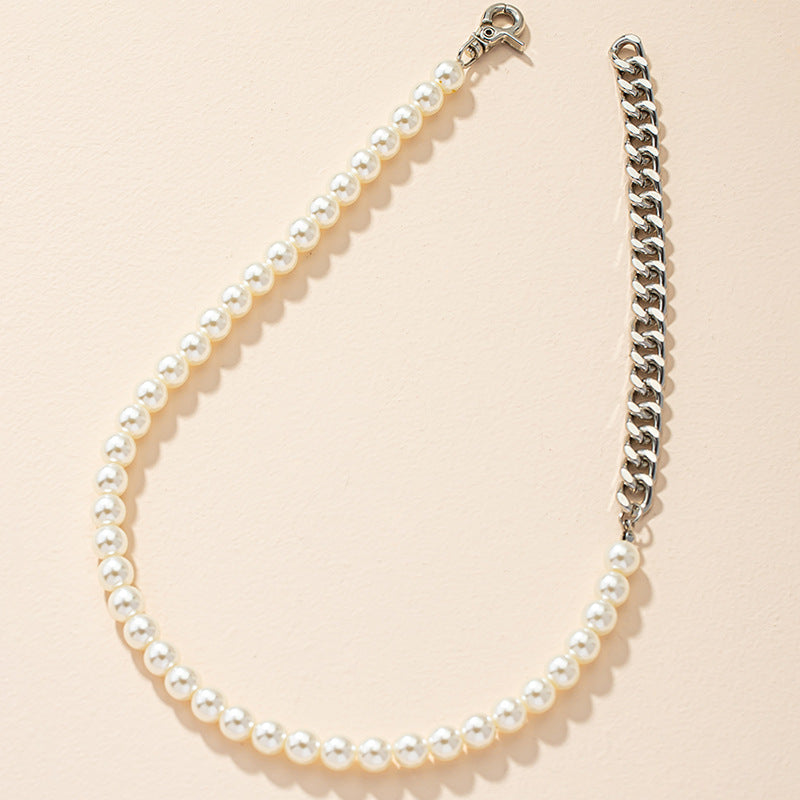 Gioconda Pearl & Curb Mixed Chain Necklace