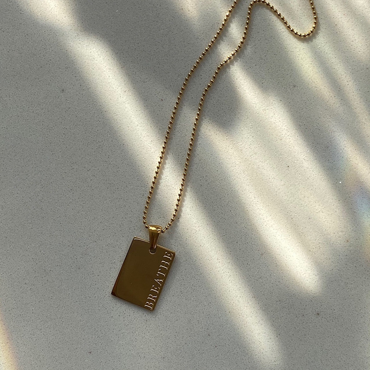 Engraved Inspiring Quote Necklace Empowerment Necklace Waterproof