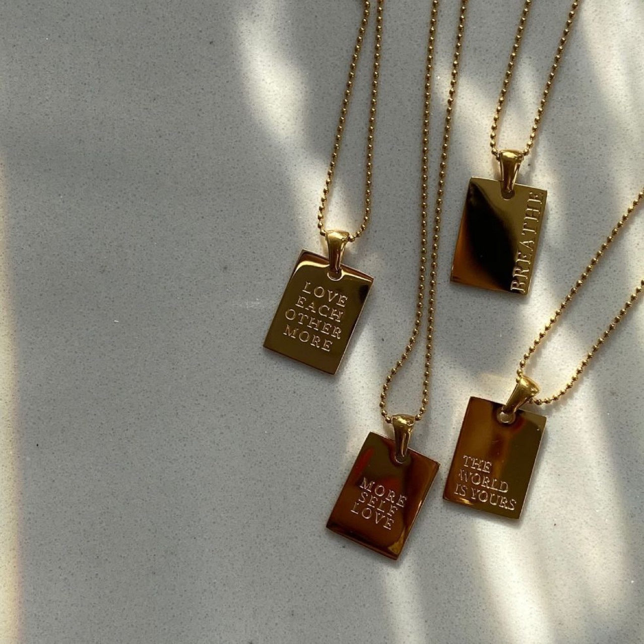 Engraved Inspiring Quote Necklace Empowerment Necklace Waterproof