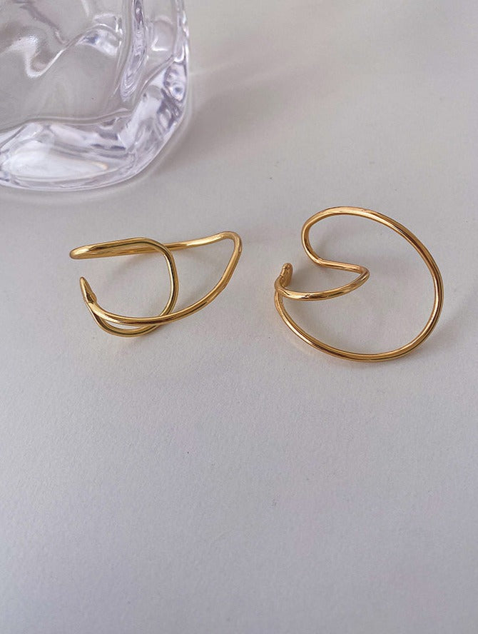 The Planet Spherical Ear Cuff 18K Gold/Silver