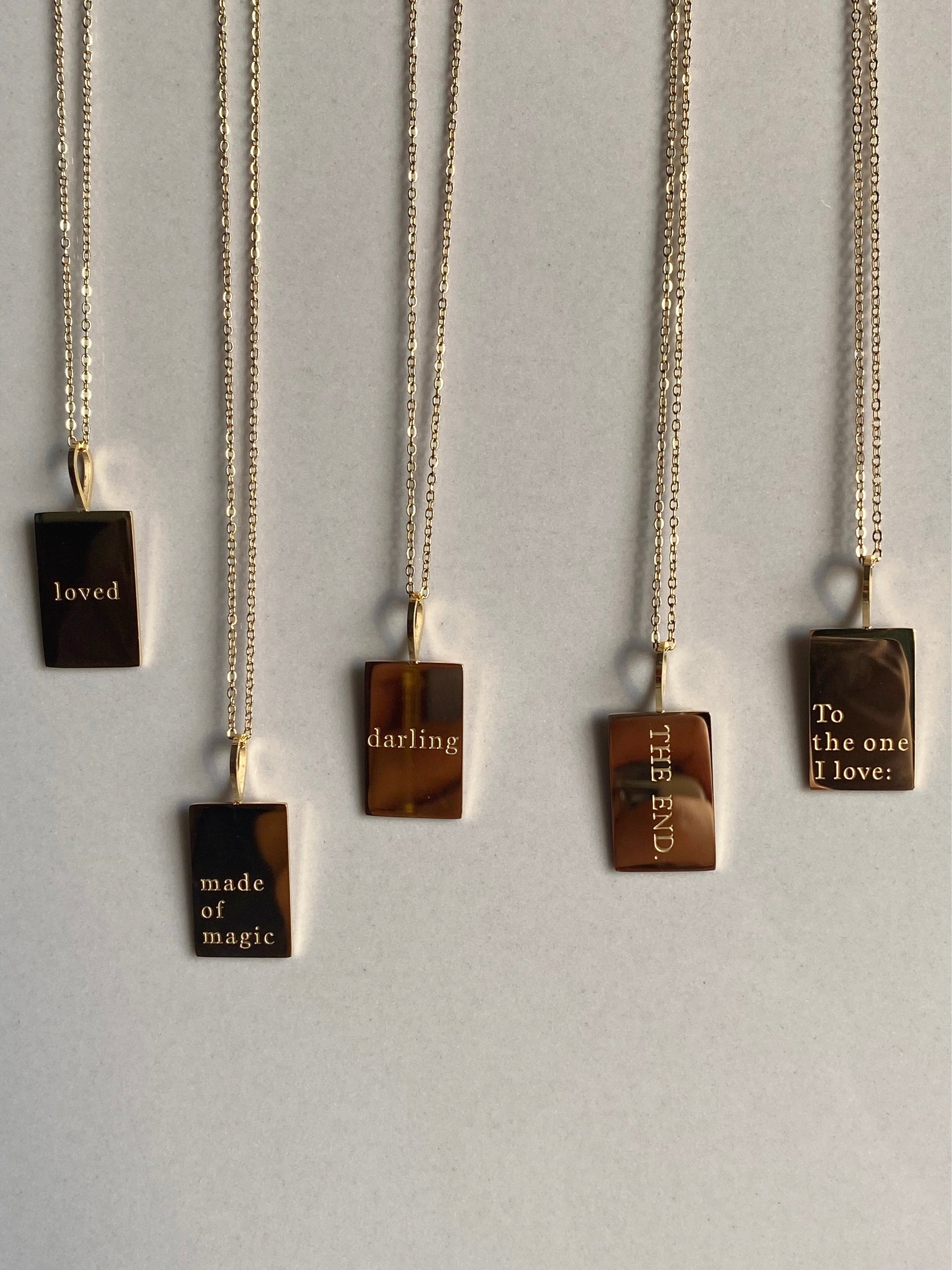 Engraved Sweet Word & Phrase Necklace Waterproof