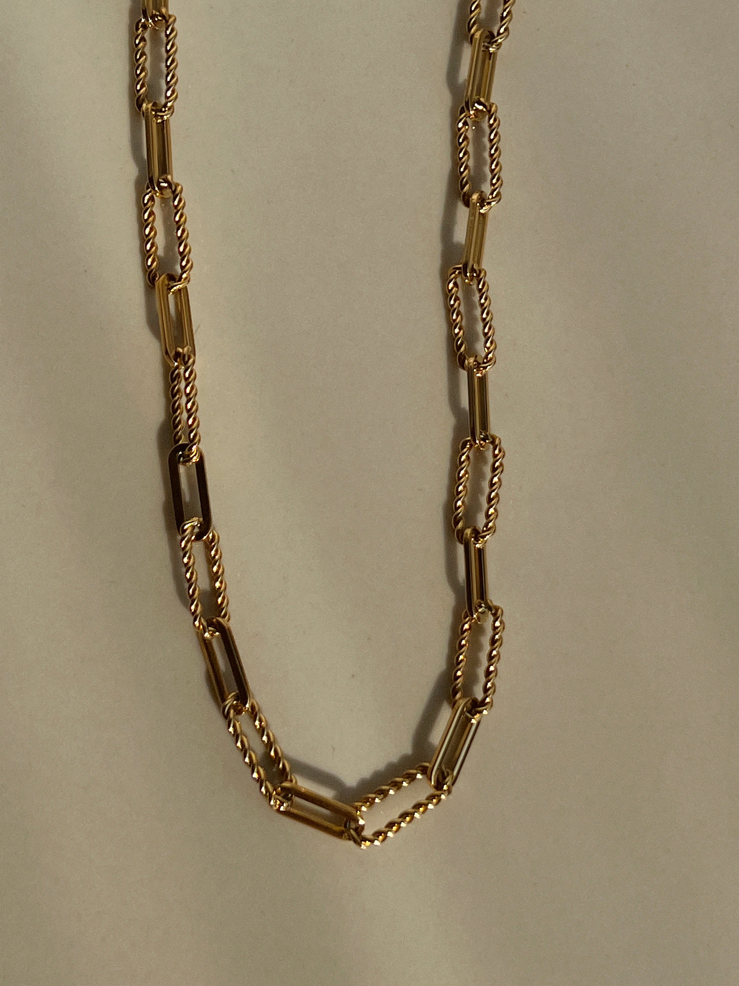 Claudia Bold Paper Clip Necklace 18K Gold
