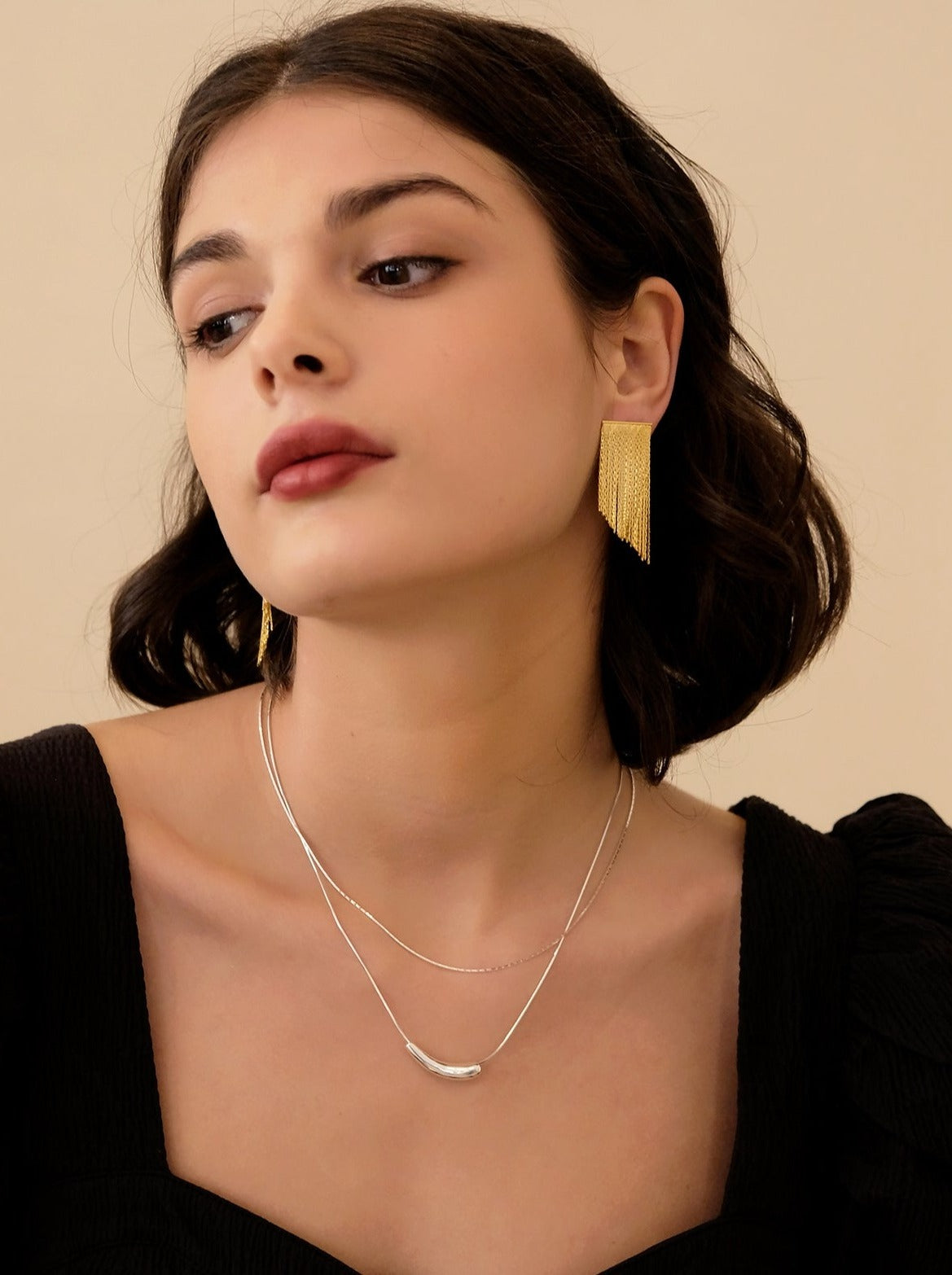 Giorgia Waterfall 18K Gold Tassel Fringe Earrings
