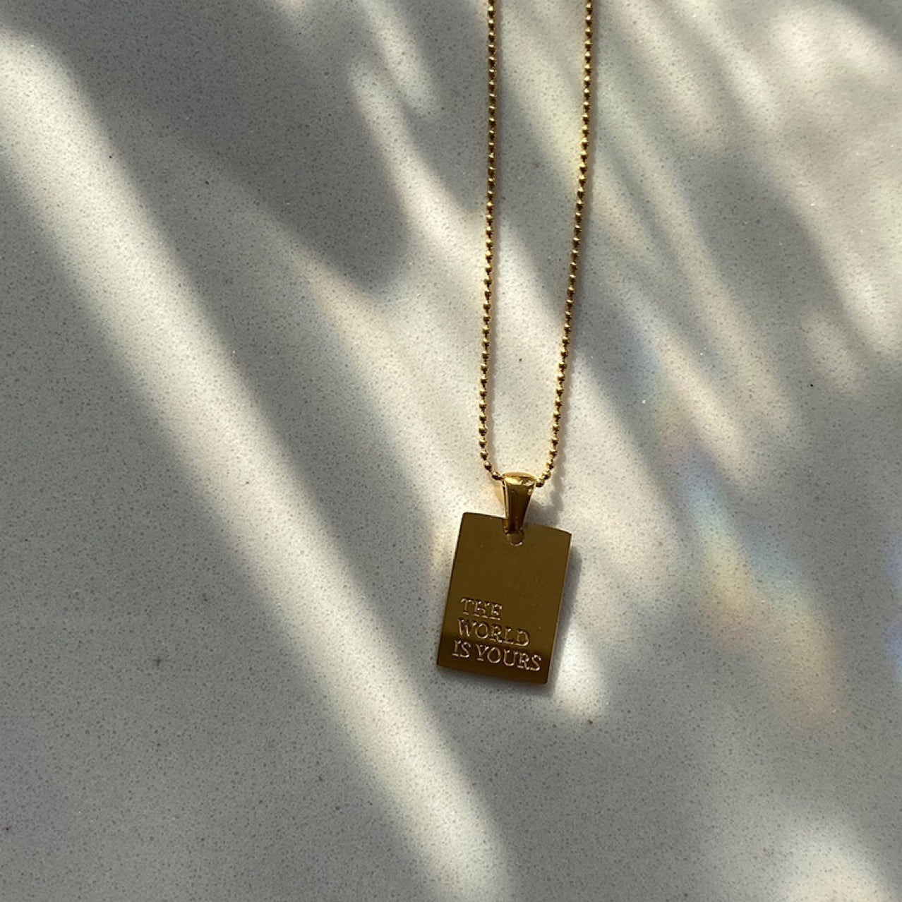 Engraved Inspiring Quote Necklace Empowerment Necklace Waterproof