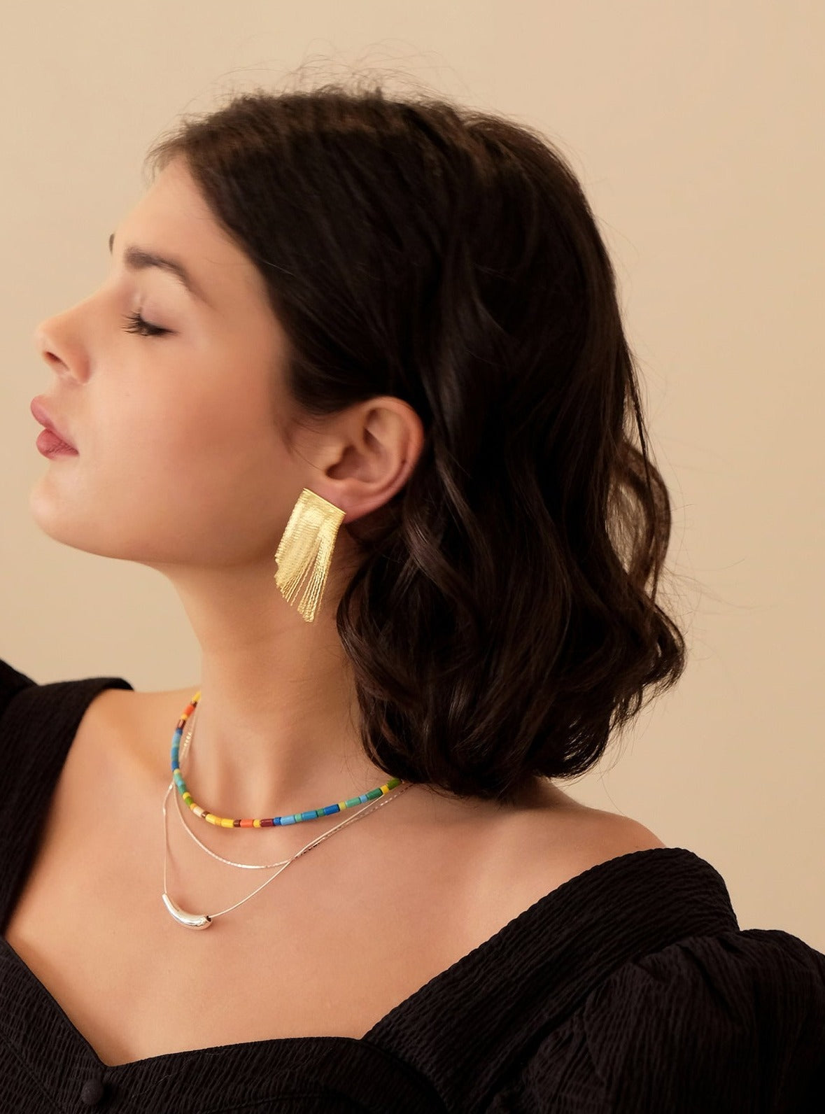 Giorgia Waterfall 18K Gold Tassel Fringe Earrings