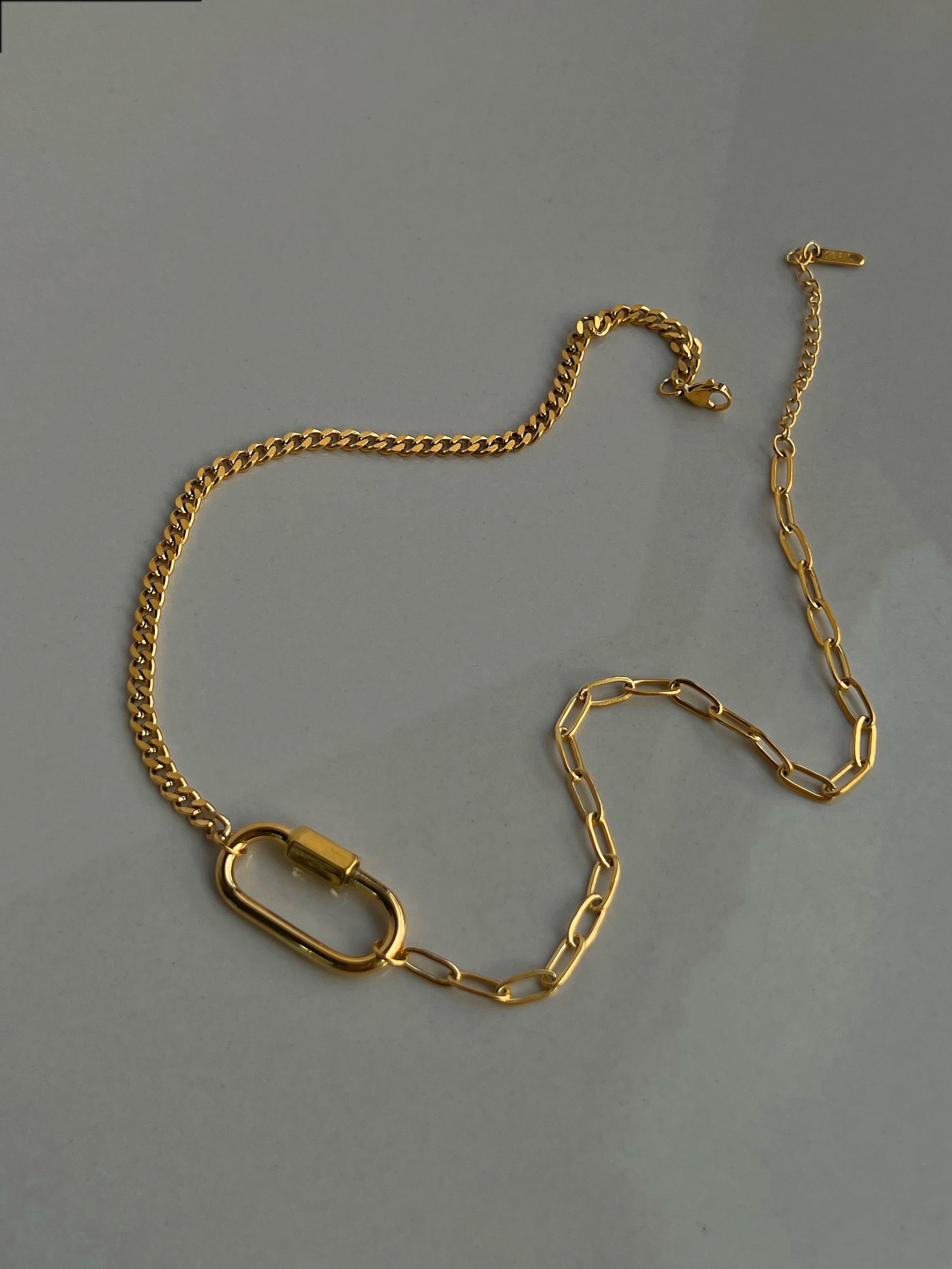 Aglaia Mixed Chain Necklace 18K Gold