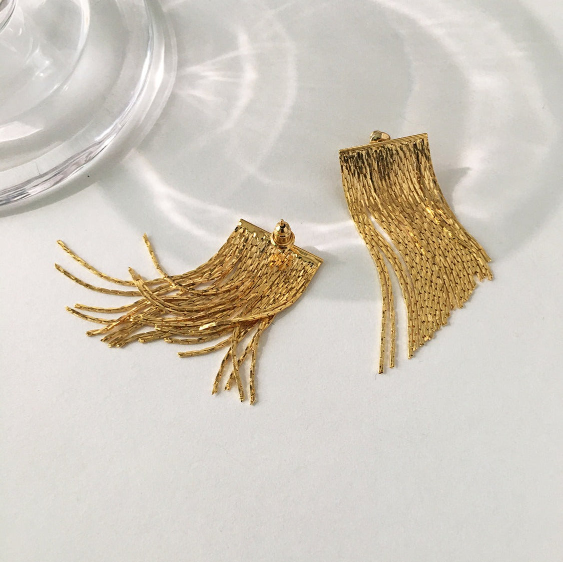 Giorgia Waterfall 18K Gold Tassel Fringe Earrings