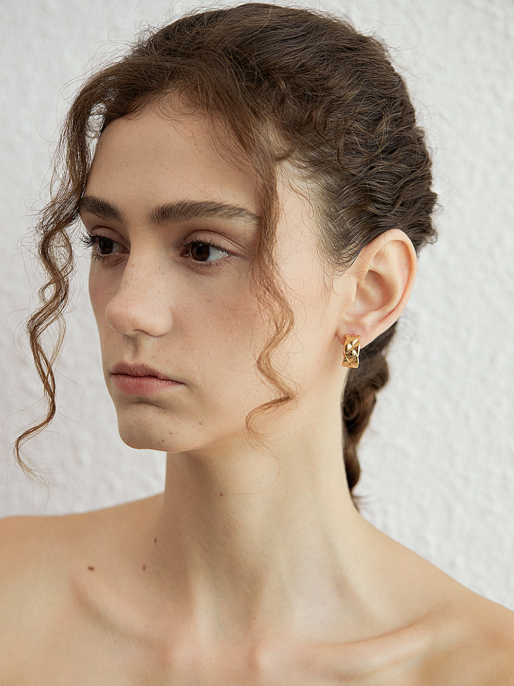 Ria Bold Quilted Hoops