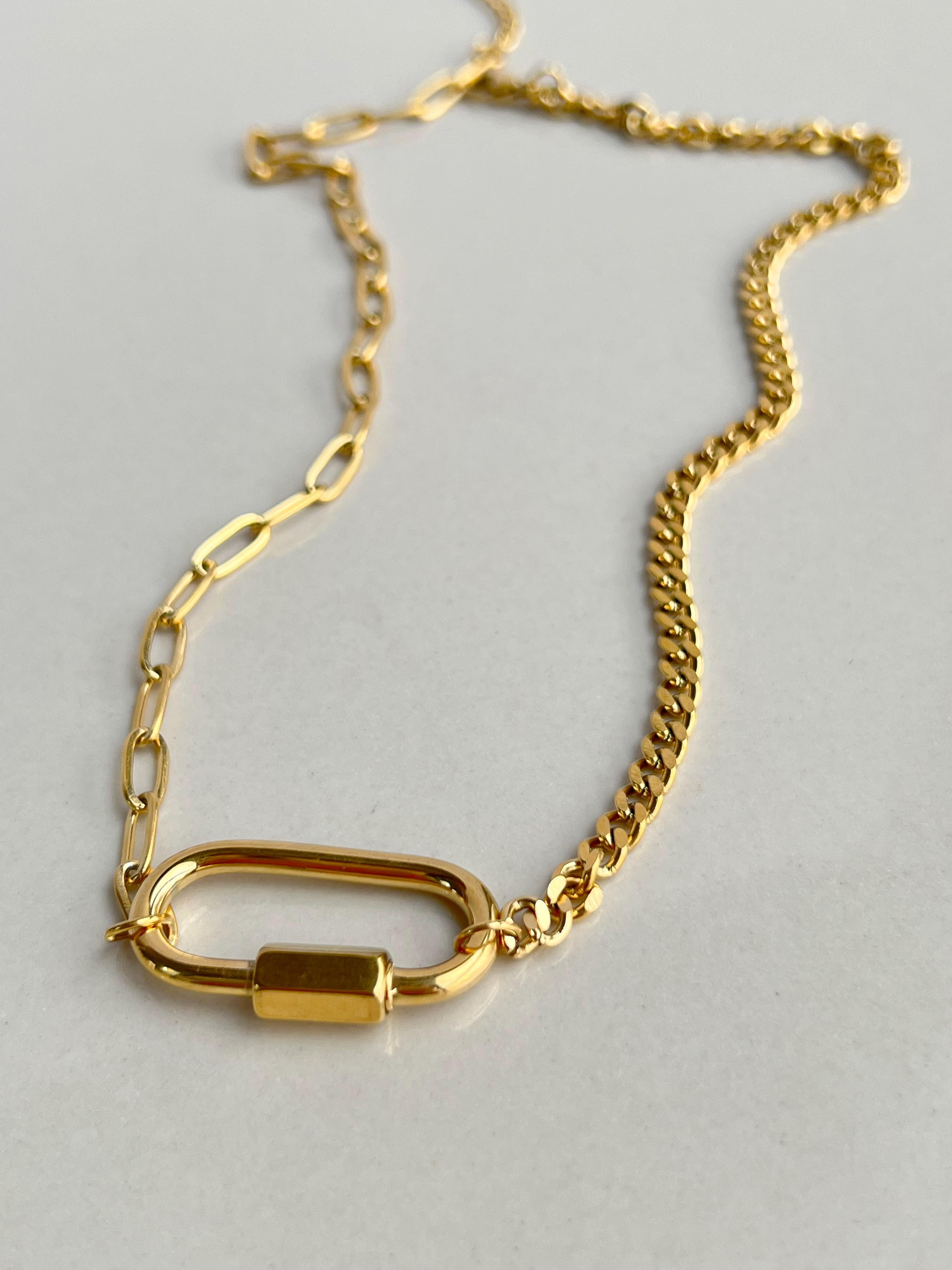 Aglaia Mixed Chain Necklace 18K Gold