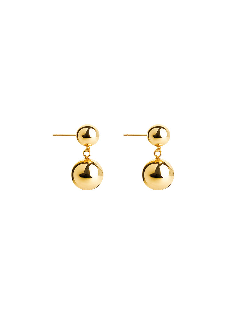 Pendientes colgantes de doble burbuja