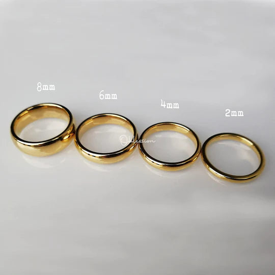 Oblession Essentials 18K High Polish Tungsten Rings / Couple Rings